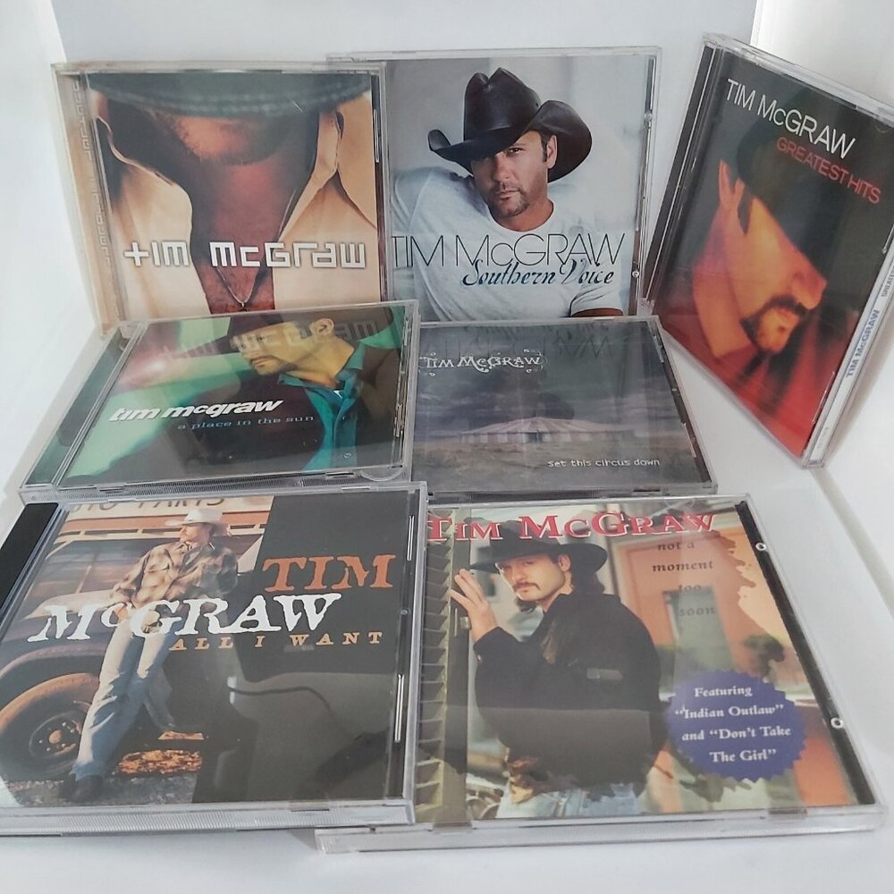 Tim McGraw Music Lot of 7 Audio CDs Cases in Good Condition